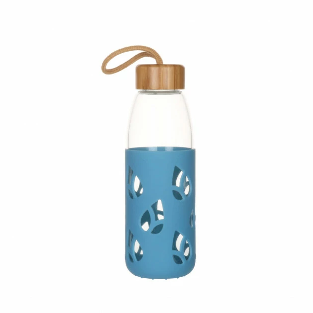 Bouteille en Verre avec Protection Silicone Bleu 55 cl Pebbly De gros ???? Bouteille en Verre avec Protection Silicone Bleu 55 cl Pebbly ???? -Boutique Luigi Bormioli bouteille en verre avec protection silicone bleu 55 cl pebbly